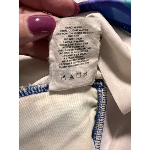 Miraclesuit Halter Tankini Swim Top Size 10 Floral Tropical Padded Bust - Picture 9 of 10